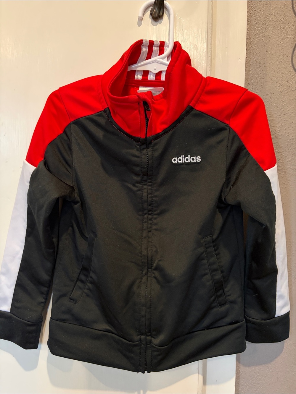 adidas Black Red White Athletic Track Jacket